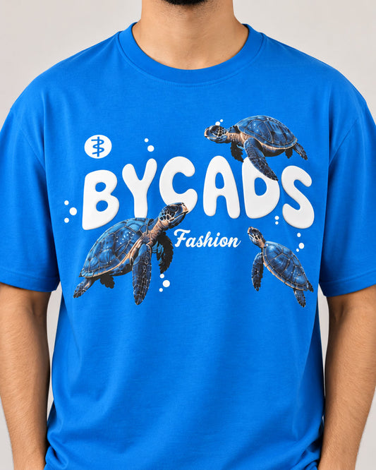 BYCADS Turtle Fashion Oversized T-Shirt – 240 GSM | 100% Cotton