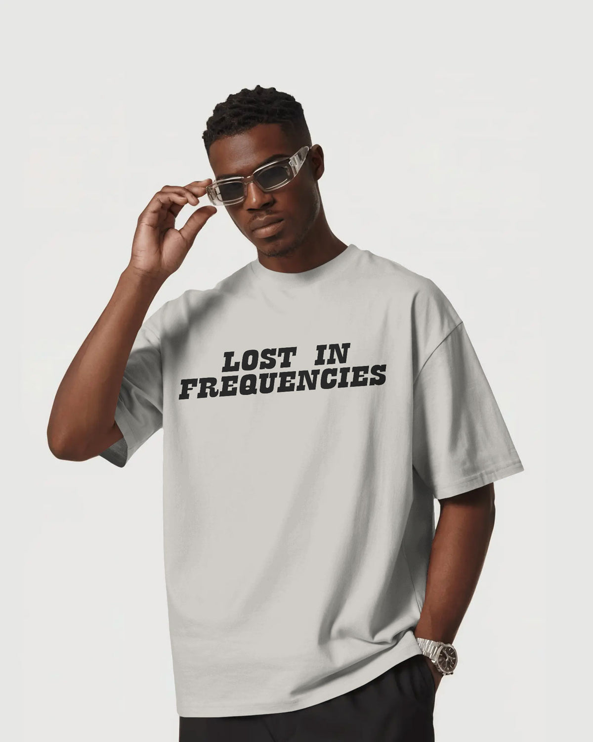 Cosmic Frequency Oversized Alien Graphic Tee