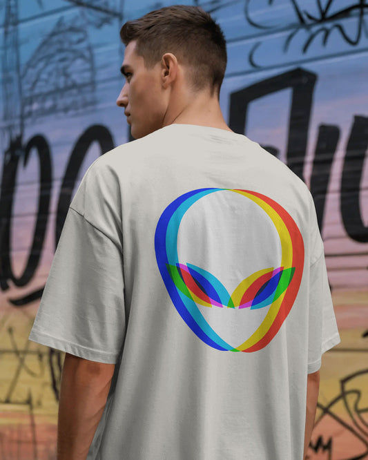 Alien Vibes Graphic Oversized T-Shirt for Men