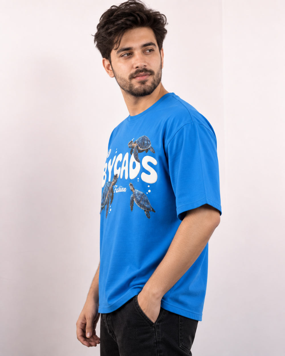 BYCADS Turtle Fashion Oversized T-Shirt – 240 GSM | 100% Cotton