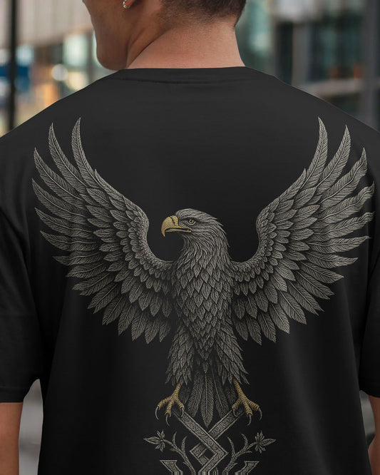 Majestic Eagle Oversized T-Shirt for Men – Bold Streetwear by Bycads