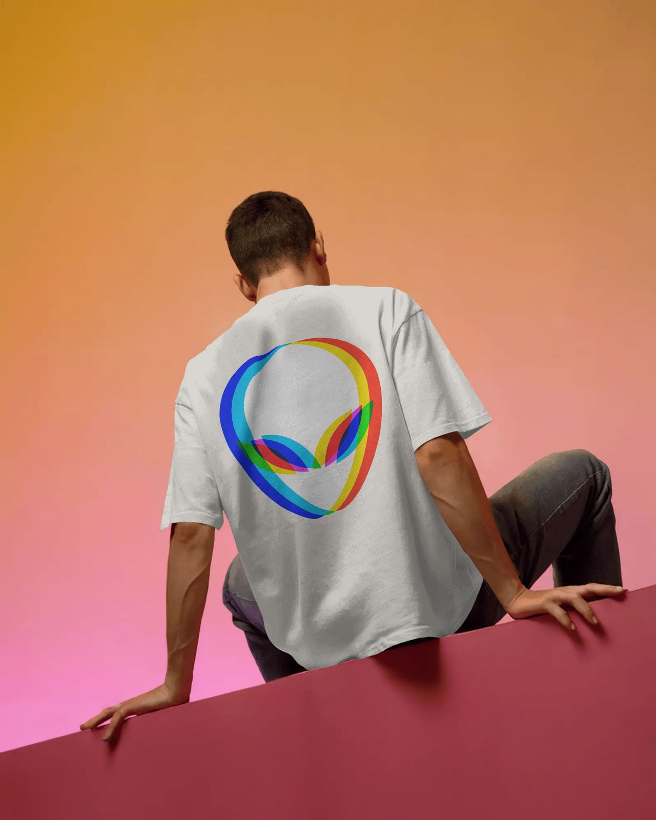Alien Vibes Graphic Oversized T-Shirt for Men