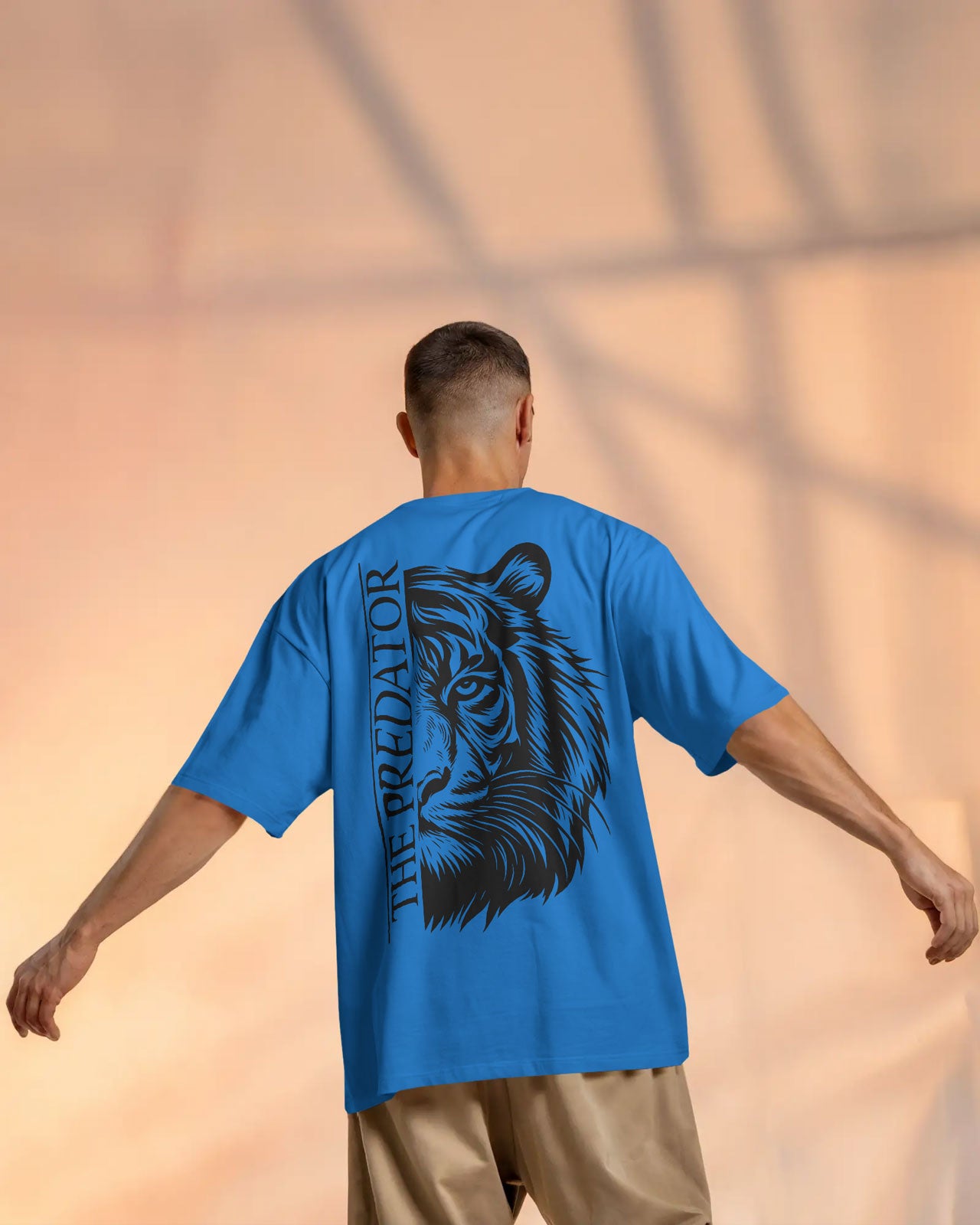 Predator Tiger Oversized T-Shirt for Men – Streetwear by Bycads