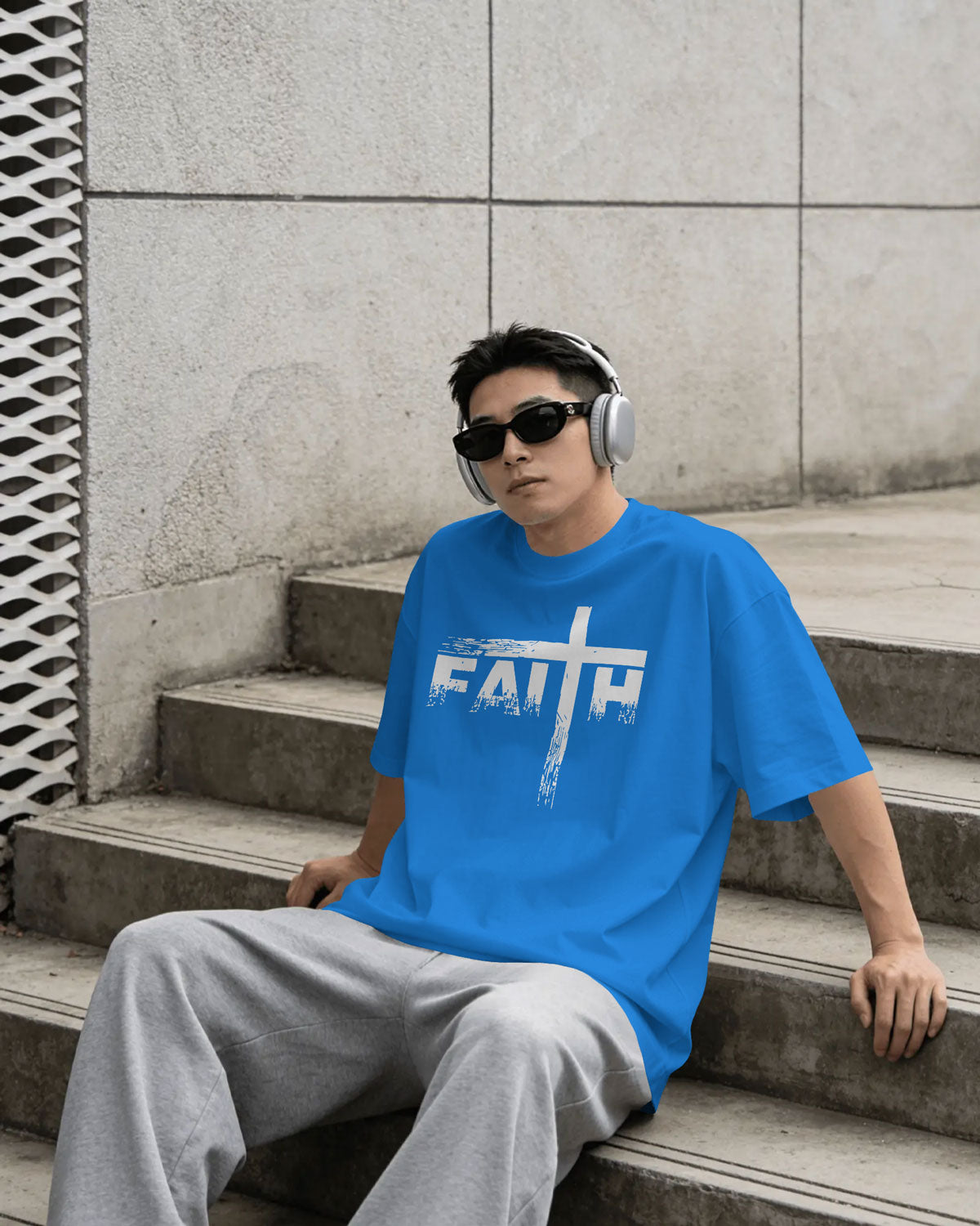 Bloodstroke Cross Oversized T-Shirt for Men
