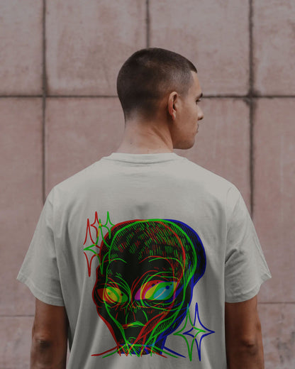 Cosmic Frequency Oversized Alien Graphic Tee
