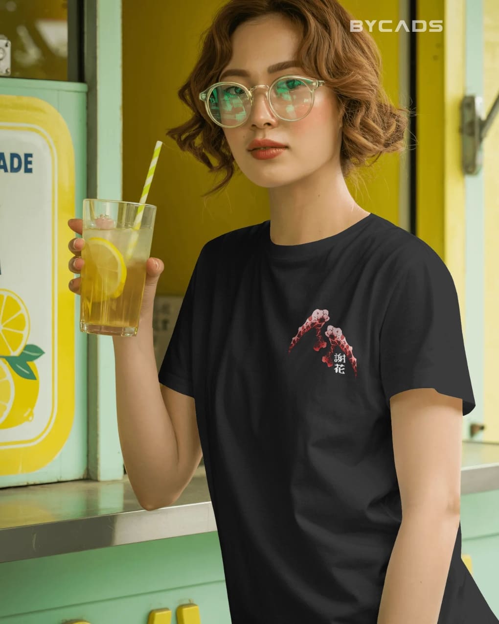 BYCADS "Blood Manipulation" Gyutaro Anime Graphic Regular-Fit Cotton Blend T-Shirt