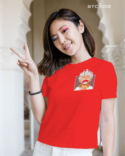 BYCADS "Gear 5 Joyboy" Luffy Anime Graphic Regular Fit T-Shirt