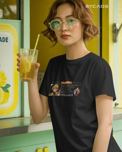 Zenitsu Agatsuma Techwear Graphic Regular-Fit Cotton Blend T-Shirt | Anime Streetwear