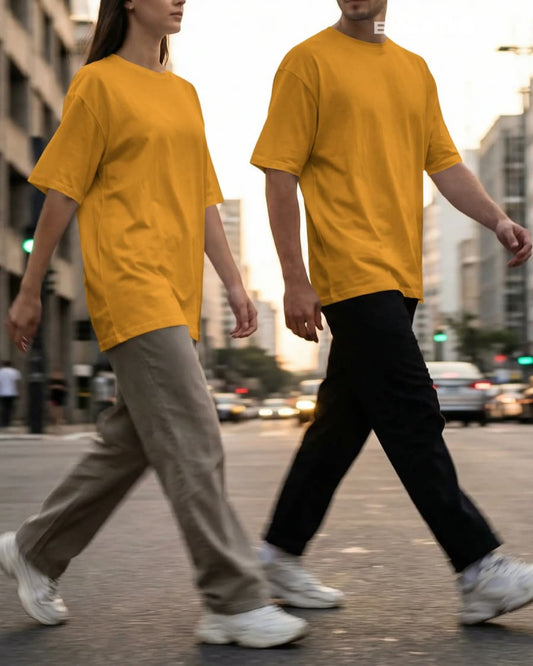 Bycads Premium Unisex Oversized Plain T-Shirt – Essential Urban Streetwear