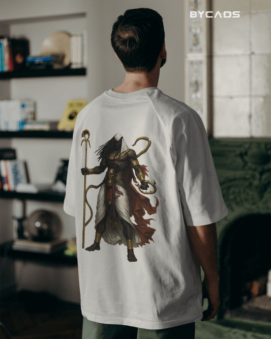 Anubis God of Death Graphic Oversized T-Shirt for Men