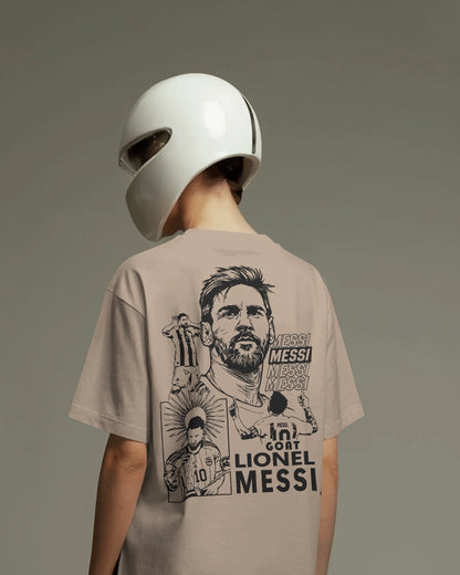 BYCADS Lionel Messi Legend  Graphic Oversized Drop Shoulder Cotton Blend T-Shirt