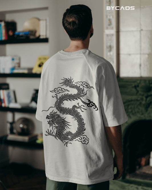 Unique Red Dragon – Oversized Urban Warrior T-Shirt