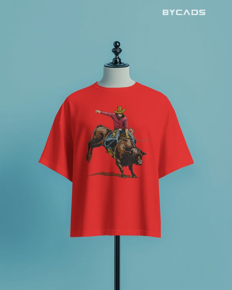 “Rough & Reckless” Cowboy Bull Ride T-shirt By Bycads