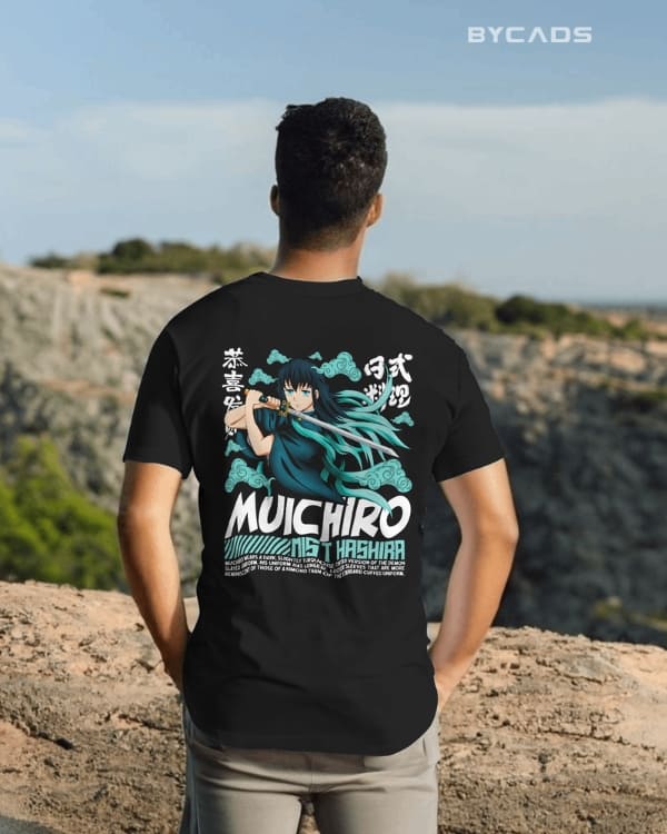 Muichiro Tokito Mist Breathing Graphic Regular-Fit Cotton Blend T-Shirt | Anime Streetwear