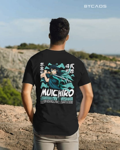 Muichiro Tokito Mist Breathing Graphic Regular-Fit Cotton Blend T-Shirt | Anime Streetwear