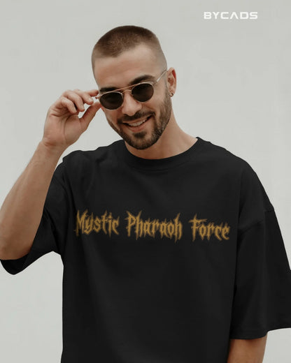 Mysterious Cleopatra Oversized T-Shirt – Gothic Egyptian Streetwear by Bycads