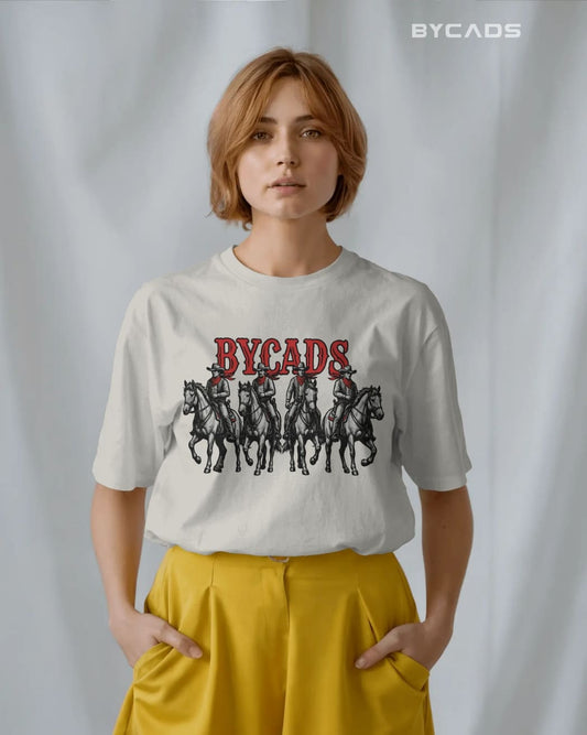 BYCADS "Outlaw Posse" Oversized Cowboy Graphic T-Shirt