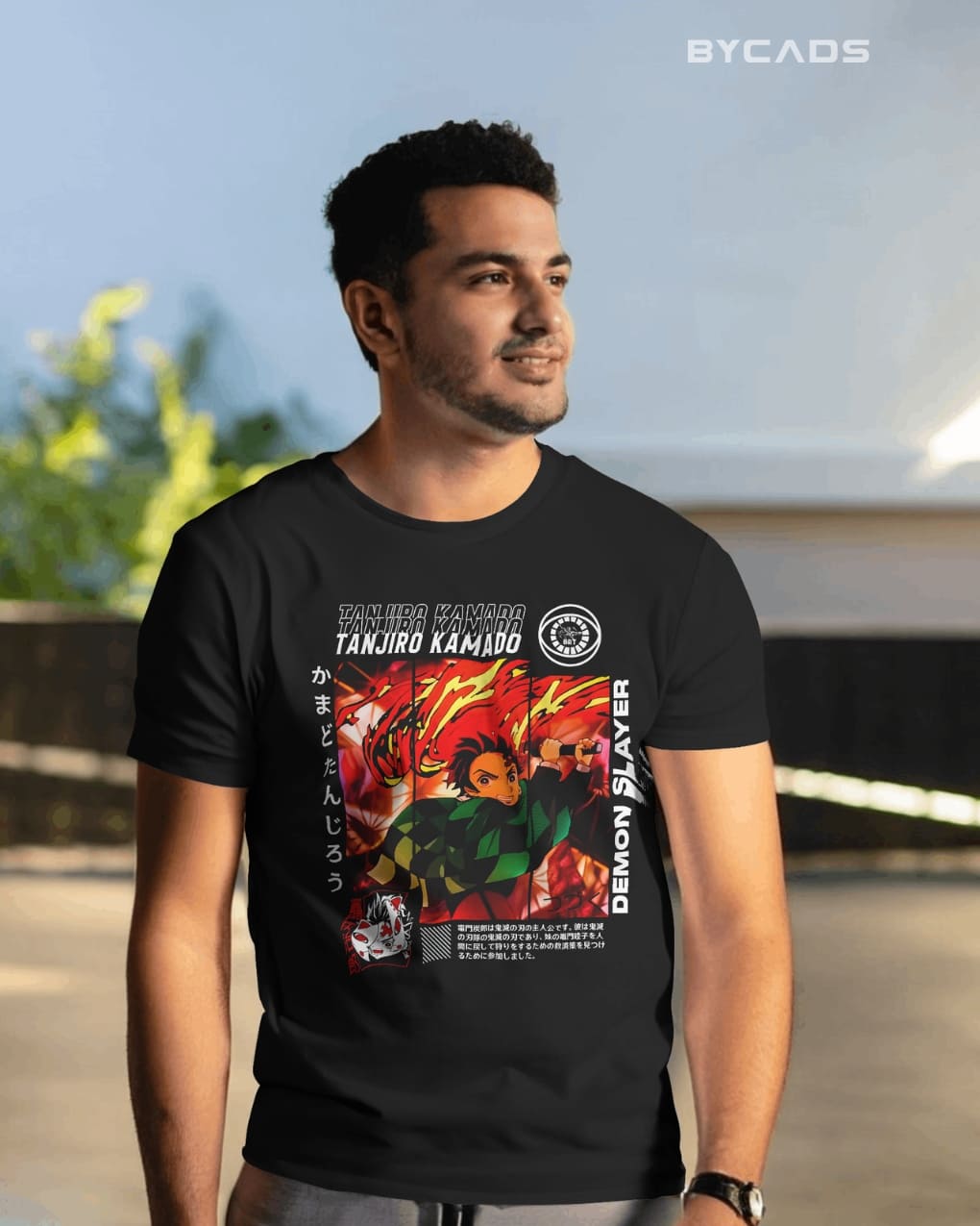 Tanjiro Kamado Sun Breathing Graphic Regular-Fit Cotton Blend T-Shirt | Anime Streetwear
