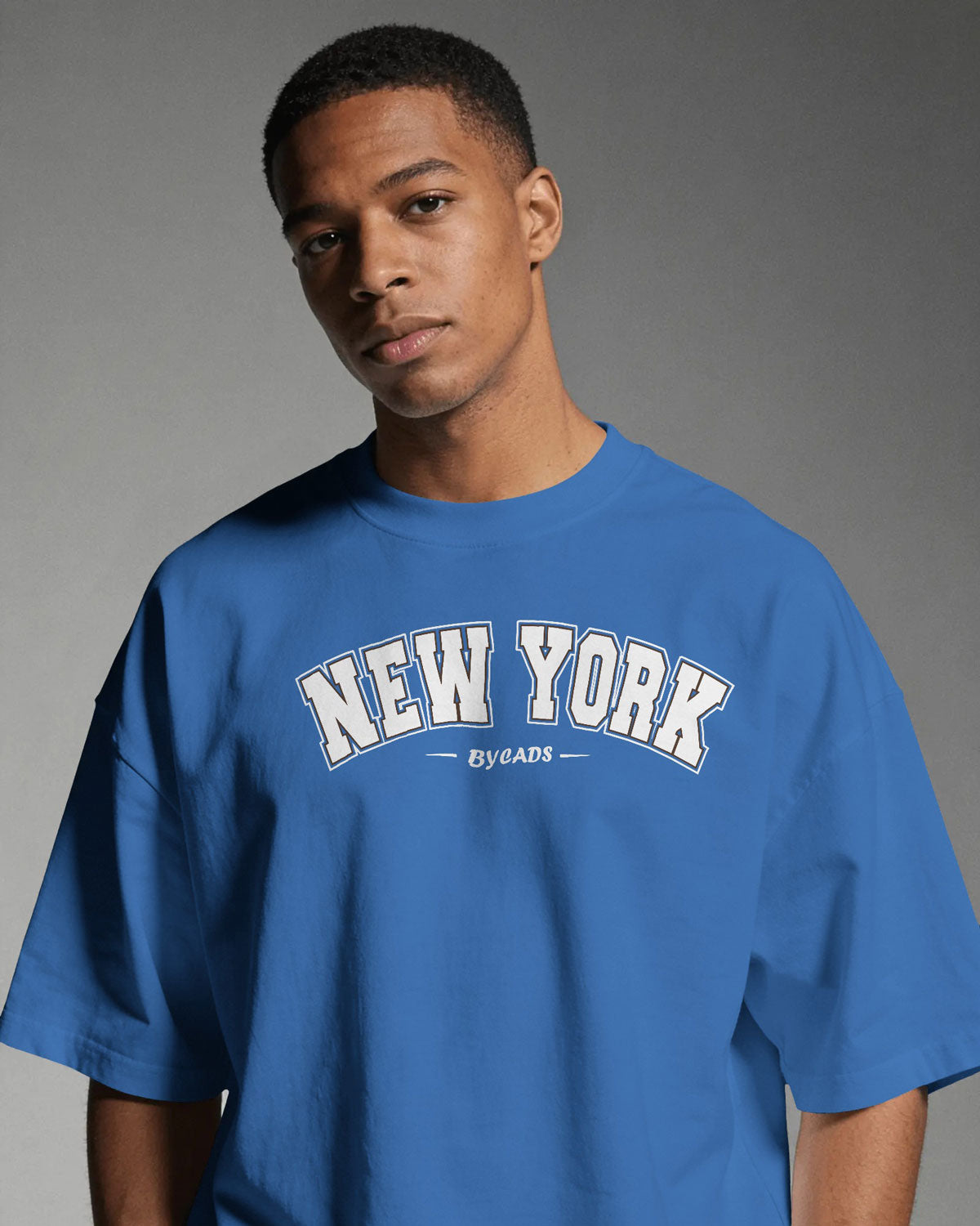 BYCADS New York Oversized T-Shirt | Cotton Blend Drop Shoulder Relaxed Fit  | Casual Streetwear Oversized T-Shirt