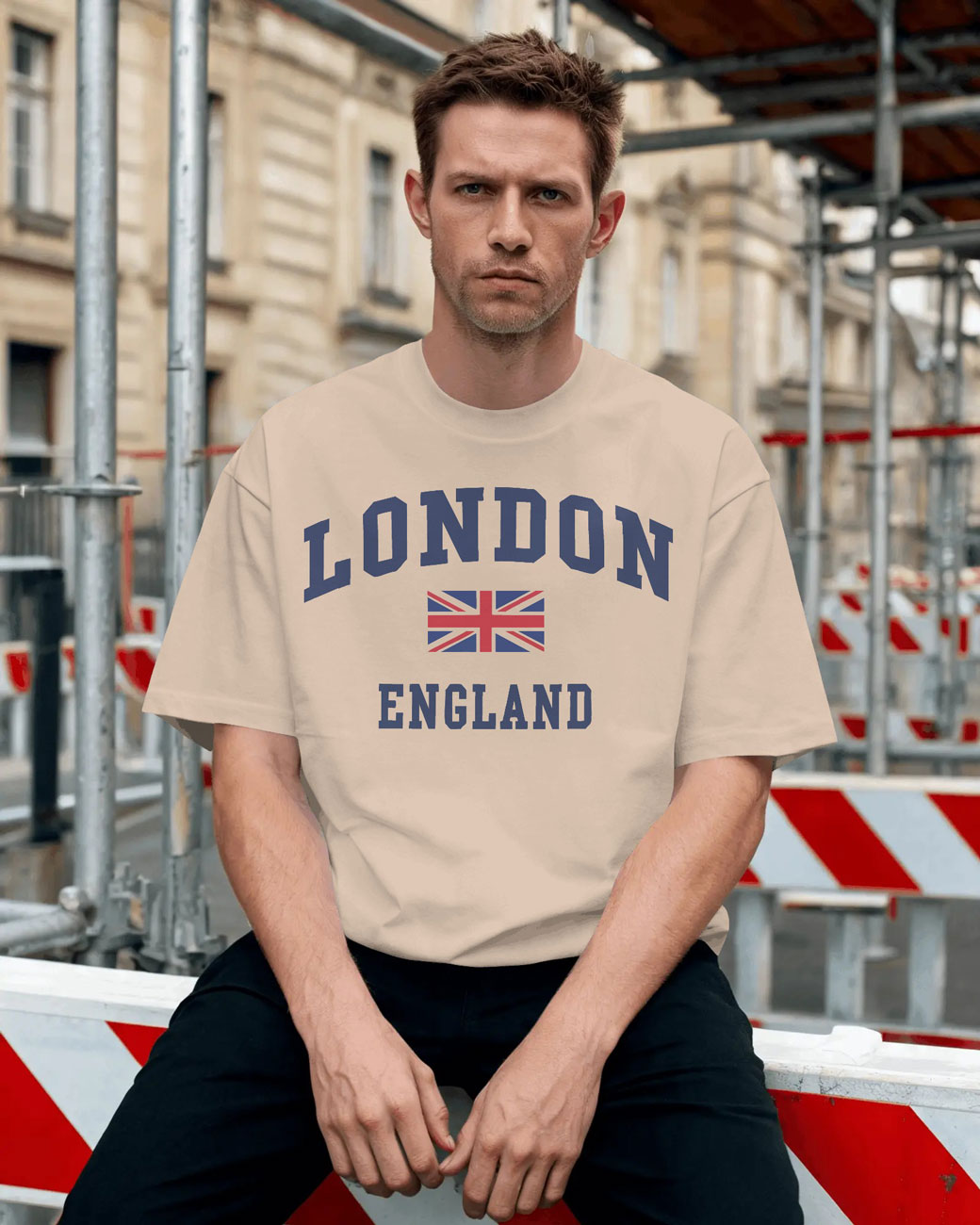 Bycads London England Oversized Graphic T-Shirt | Casual Streetwear Travel T-shirt