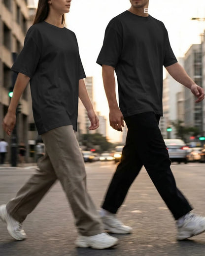 Bycads Premium Unisex Oversized Plain T-Shirt – Essential Urban Streetwear