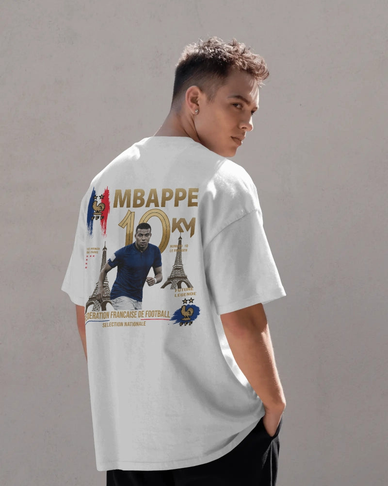 BYCADS Mbappé 10 Sports Edition Oversized T-Shirt – Premium Cotton Blend Streetwear T-shirt