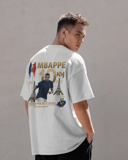 BYCADS Mbappé 10 Sports Edition Oversized T-Shirt – Premium Cotton Blend Streetwear T-shirt