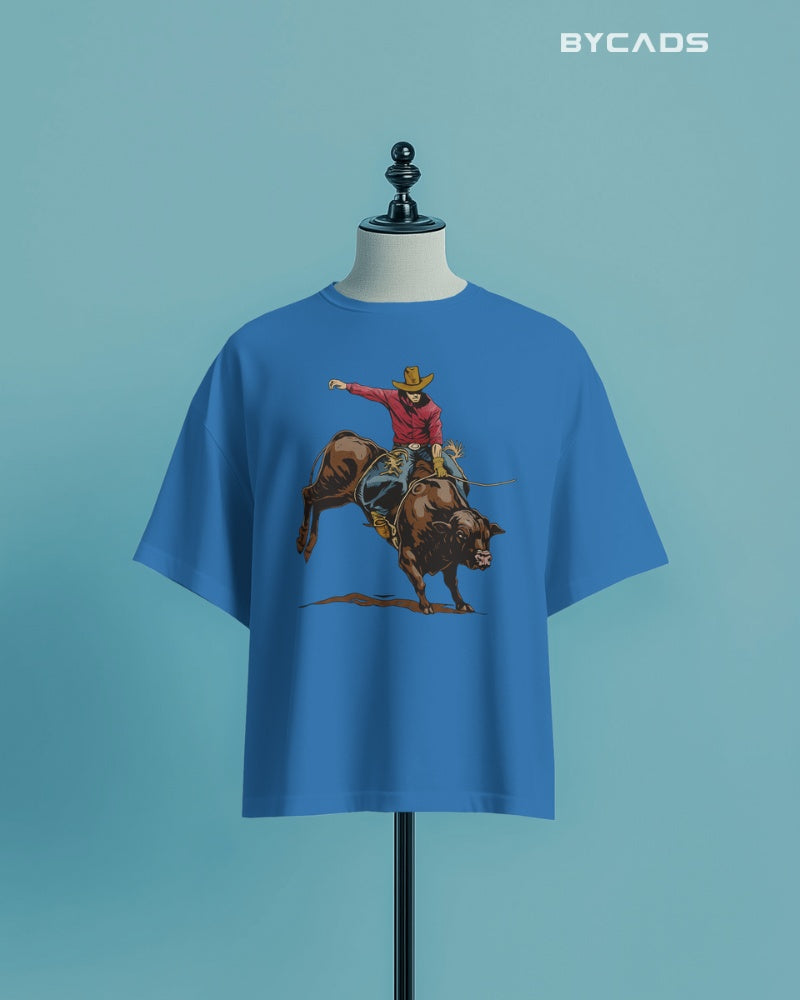 “Rough & Reckless” Cowboy Bull Ride T-shirt By Bycads