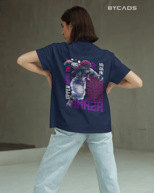 BYCADS "Upper Rank Three" Akaza Anime Graphic Regular Fit Cotton Blend T-Shirt