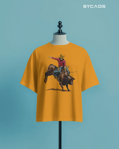 “Rough & Reckless” Cowboy Bull Ride T-shirt By Bycads