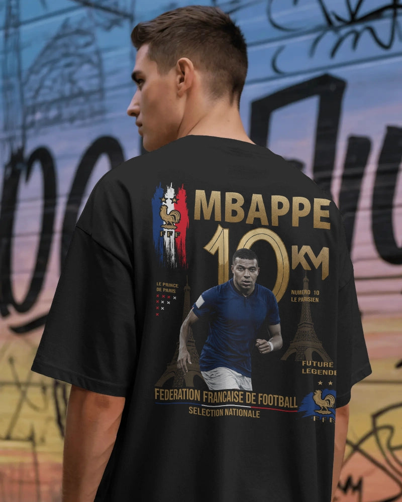 BYCADS Mbappé 10 Sports Edition Oversized T-Shirt – Premium Cotton Blend Streetwear T-shirt