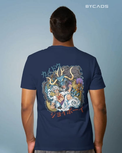 Luffy Gear 5 Joy Boy Graphic Regular-Fit Cotton Blend T-Shirt | Anime Streetwear