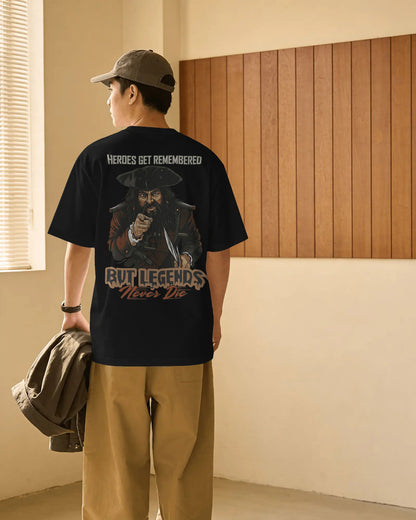 Legends Never Die Oversized Pirate T-Shirt – Bycads Street Legacy Drop