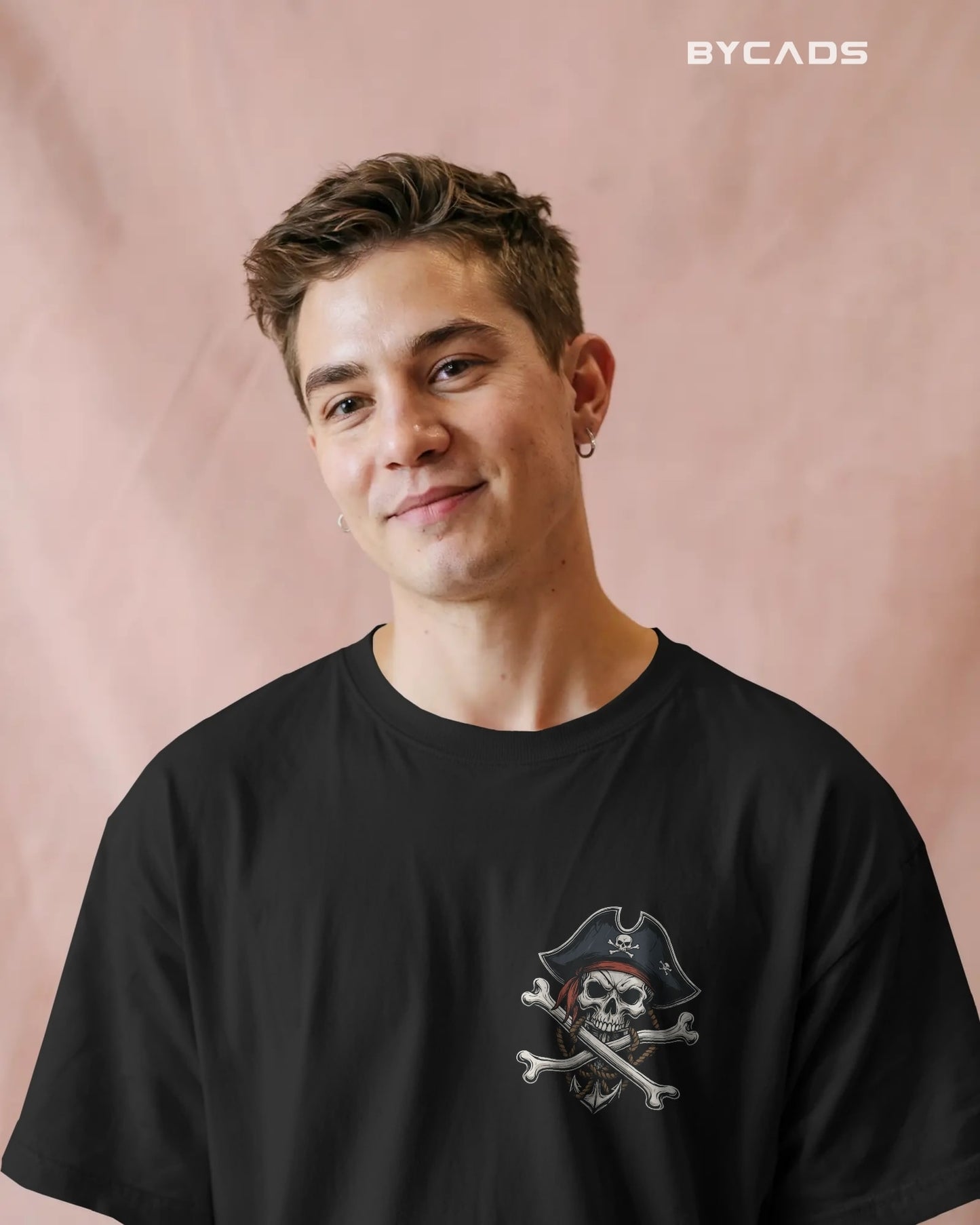 Crossbones Pirate Skull Oversized T-Shirt – Bycads Street Series Drop