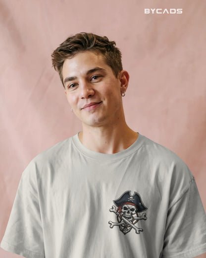 Crossbones Pirate Skull Oversized T-Shirt – Bycads Street Series Drop
