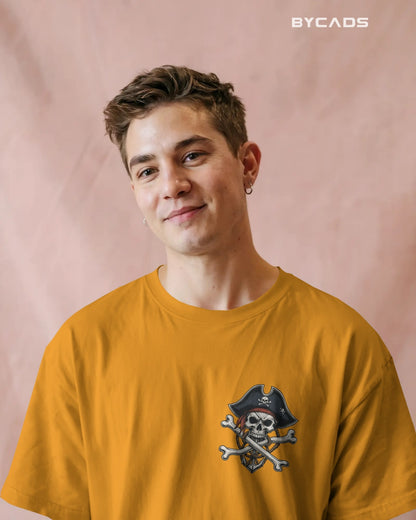 Crossbones Pirate Skull Oversized T-Shirt – Bycads Street Series Drop