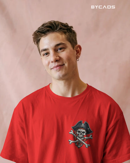 Crossbones Pirate Skull Oversized T-Shirt – Bycads Street Series Drop