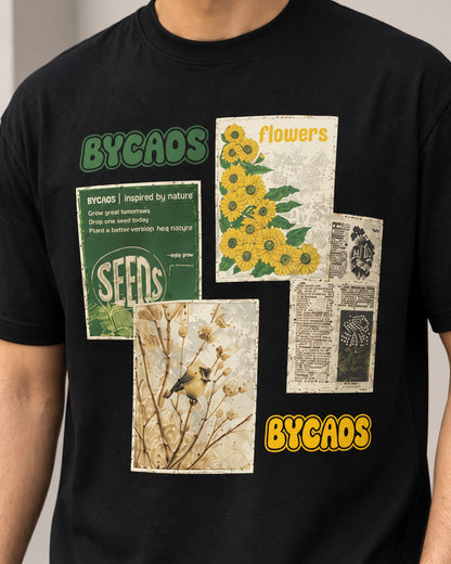 BYCADS Nature Inspired Graphic Oversized T-Shirt – 240 GSM 100% Cotton