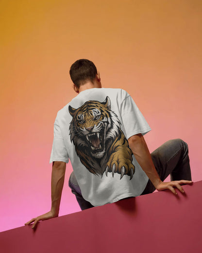 Roaring Tiger Oversized T-Shirt for Men – Fierce Streetwear by Bycads