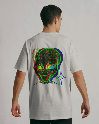 Cosmic Frequency Oversized Alien Graphic Tee