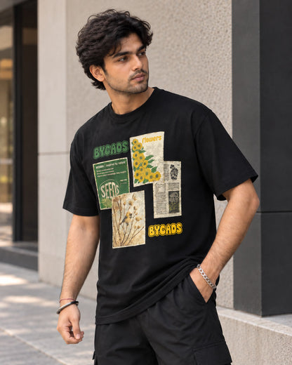 BYCADS Nature Inspired Graphic Oversized T-Shirt – 240 GSM 100% Cotton