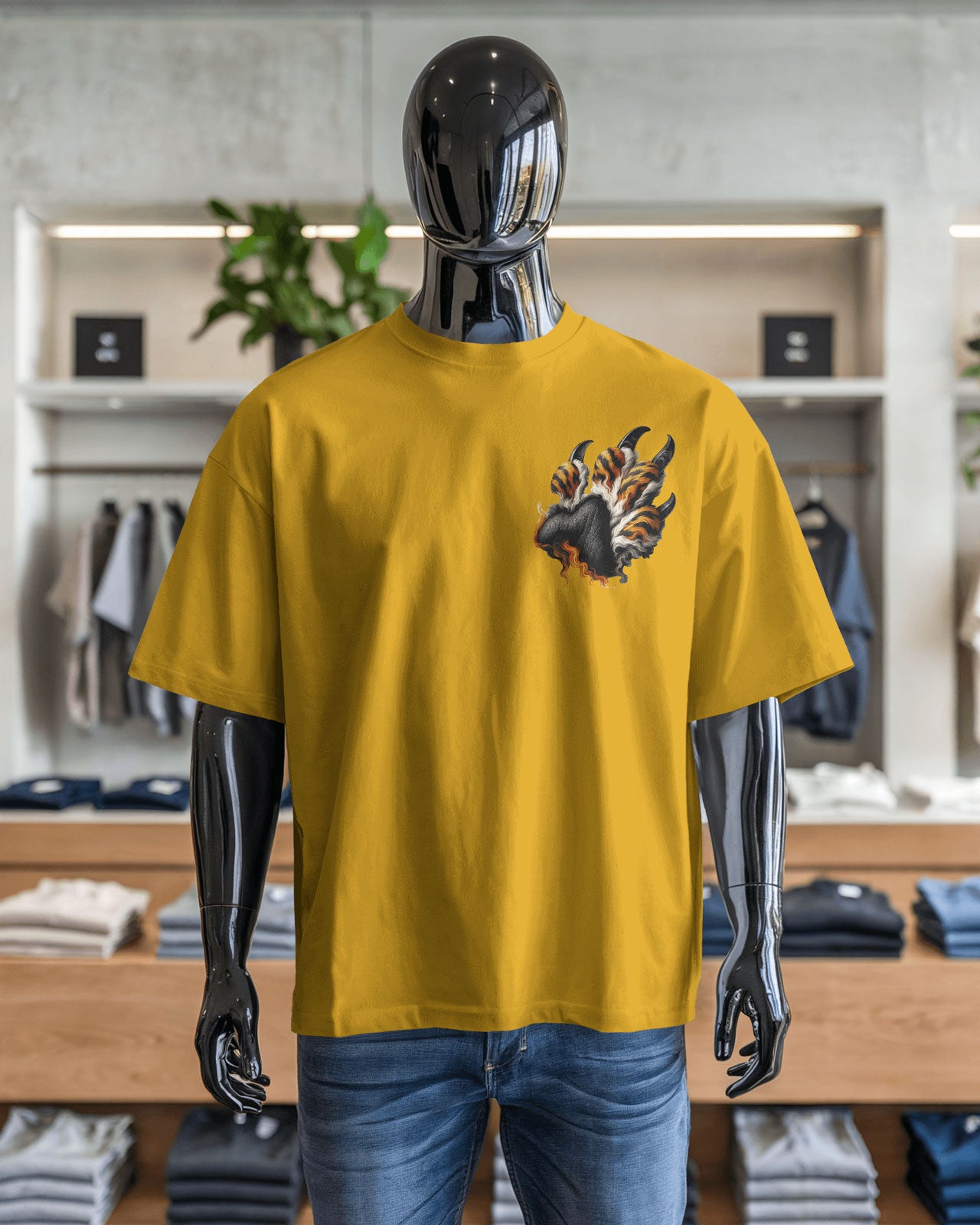 Roaring Tiger Oversized T-Shirt for Men – Fierce Streetwear by Bycads