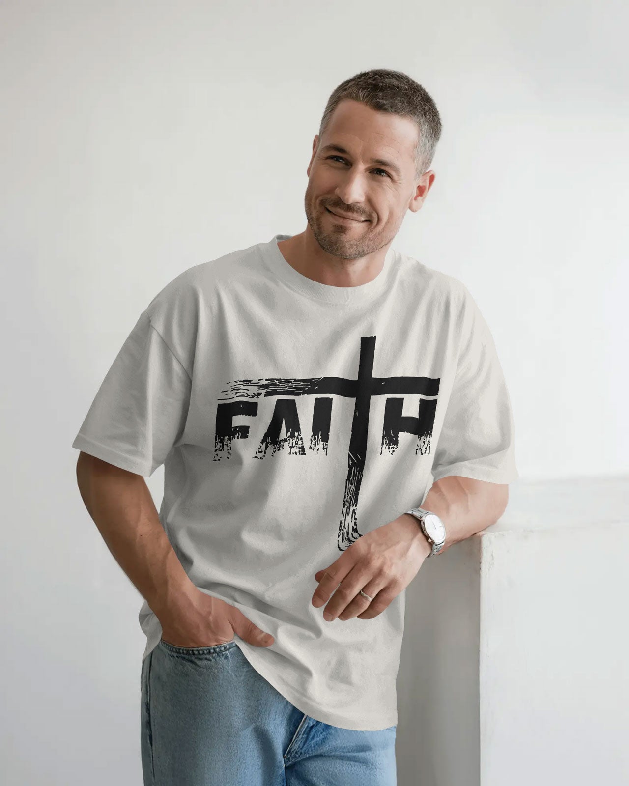 Bloodstroke Cross Oversized T-Shirt for Men