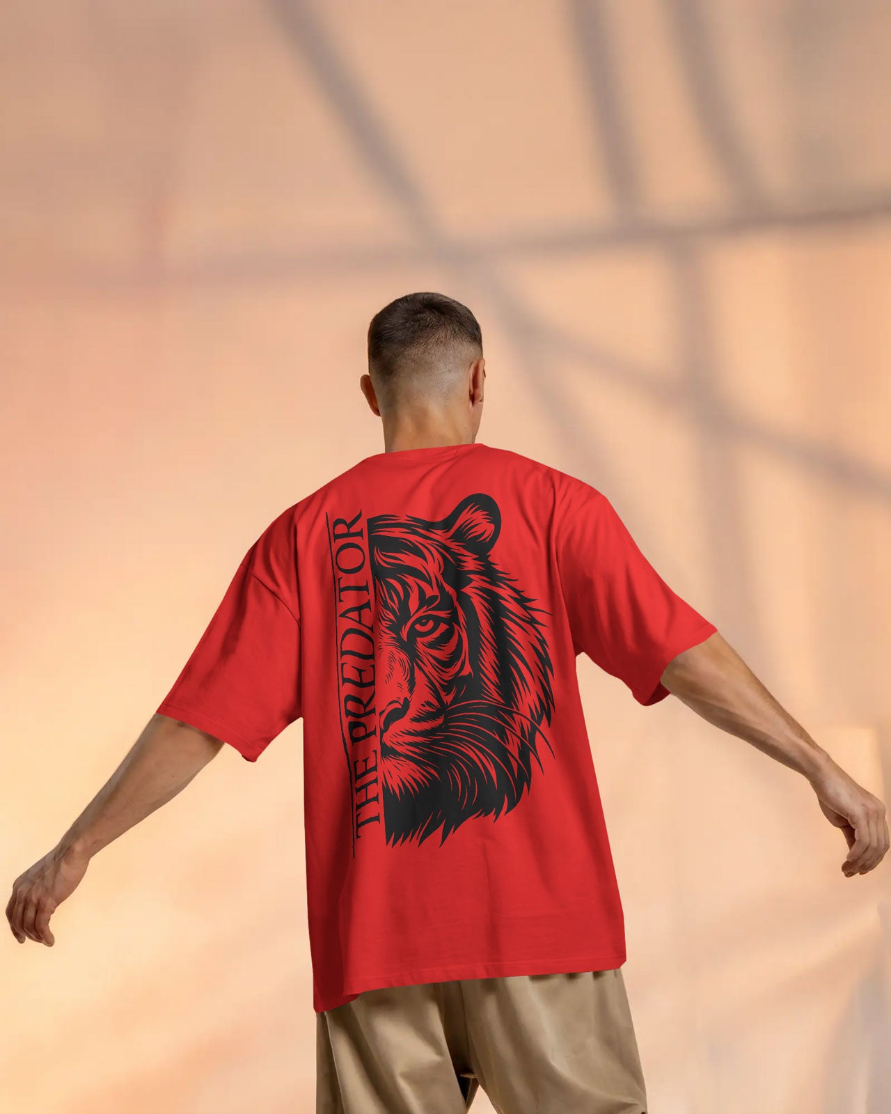 Predator Tiger Oversized T-Shirt for Men – Streetwear by Bycads