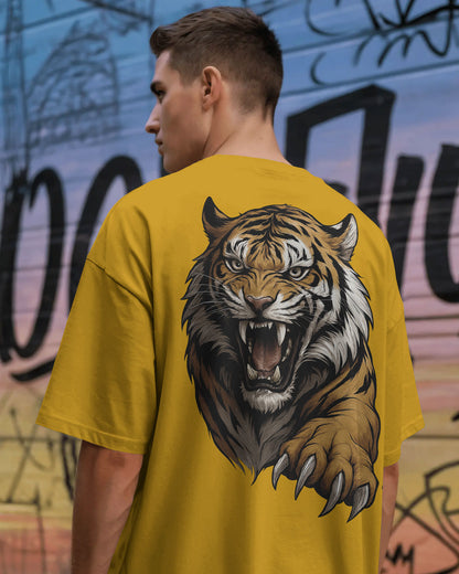 Roaring Tiger Oversized T-Shirt for Men – Fierce Streetwear by Bycads