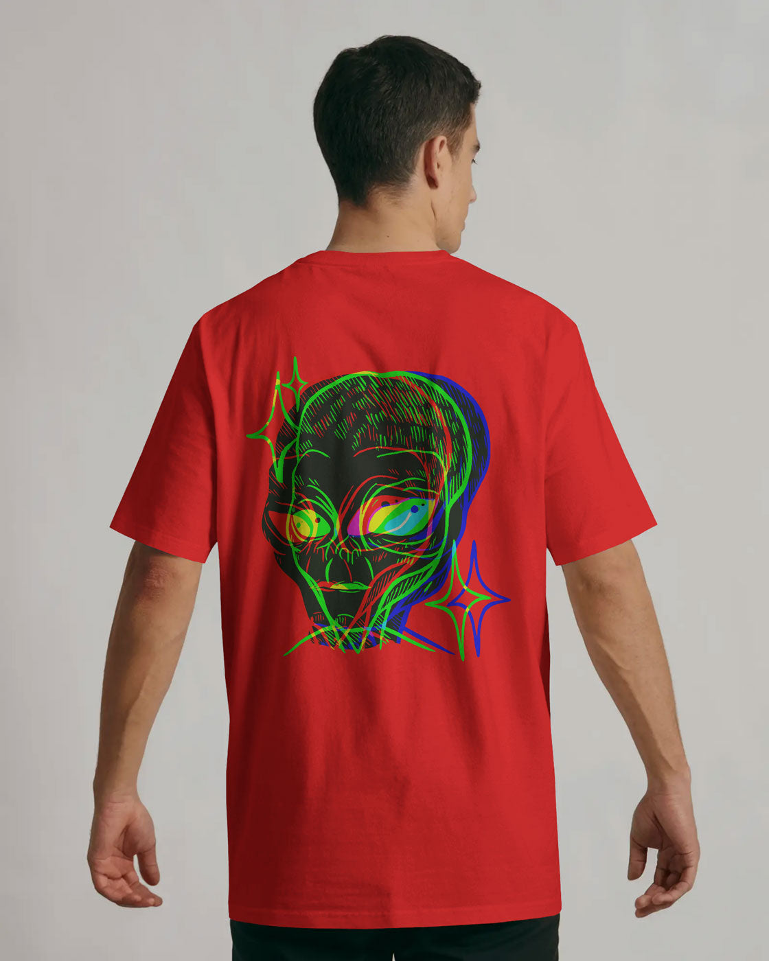 Cosmic Frequency Oversized Alien Graphic Tee