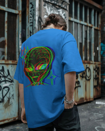 Cosmic Frequency Oversized Alien Graphic Tee