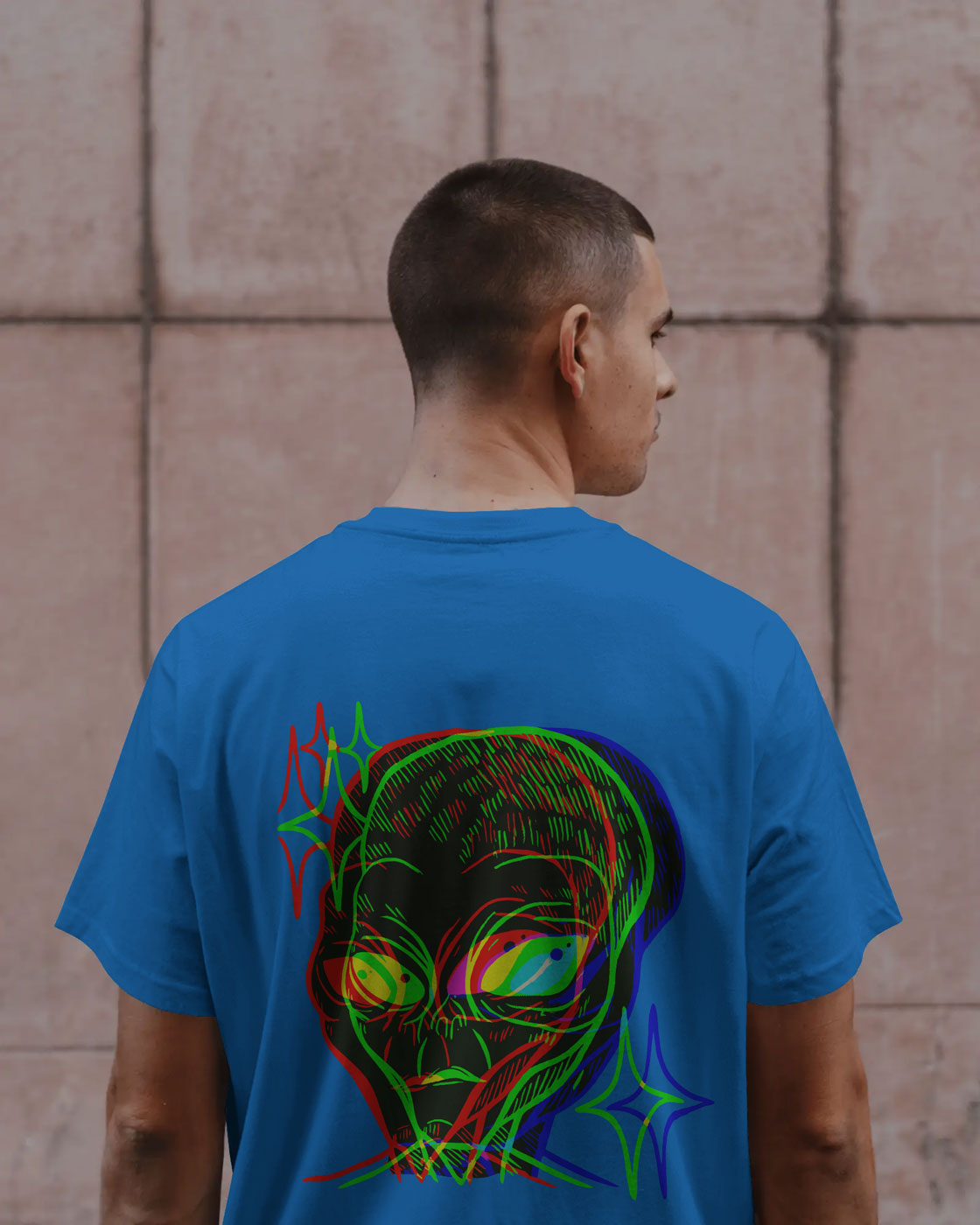 Cosmic Frequency Oversized Alien Graphic Tee