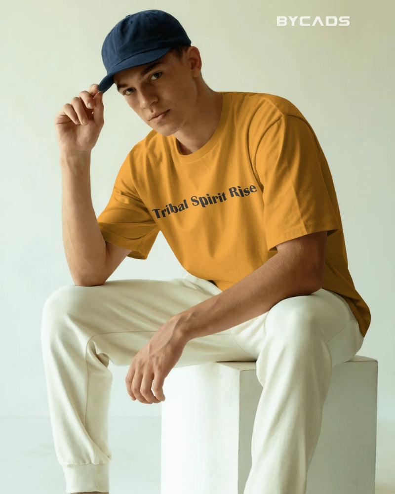 Tribal Warrior Spirit Oversized T-Shirt – Bold Ethnic Power by Bycads