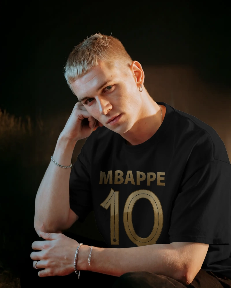 BYCADS Mbappé 10 Sports Edition Oversized T-Shirt – Premium Cotton Blend Streetwear T-shirt